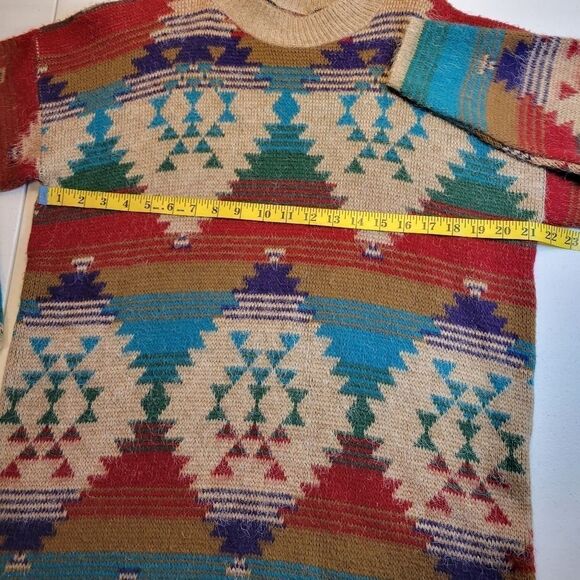 Vintage Angora Blend Southwestern Aztec Sweater - Picture 6 of 9